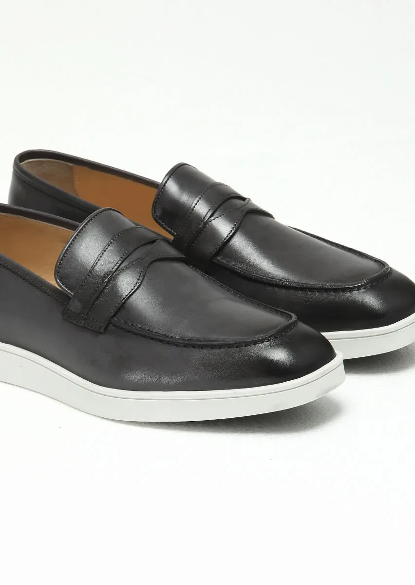 Hard Coal Leather Casual Loafer - 3