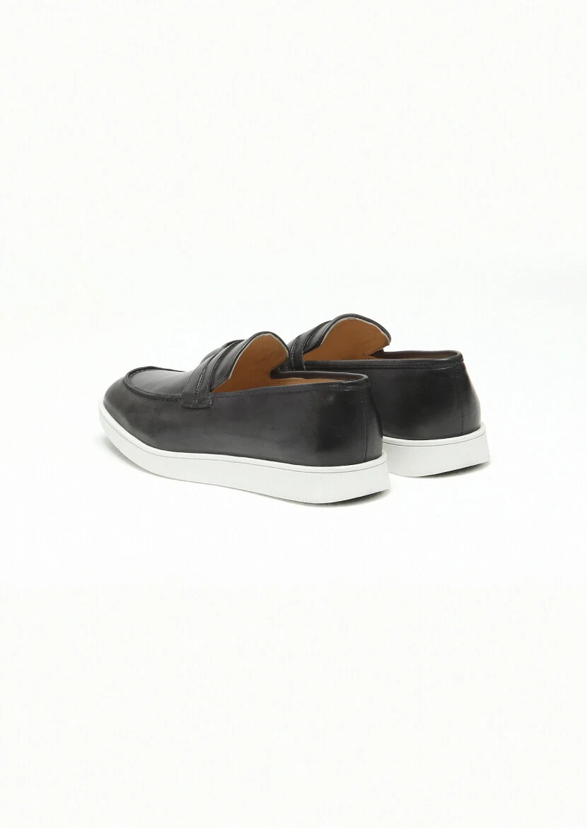 Hard Coal Leather Casual Loafer - 4