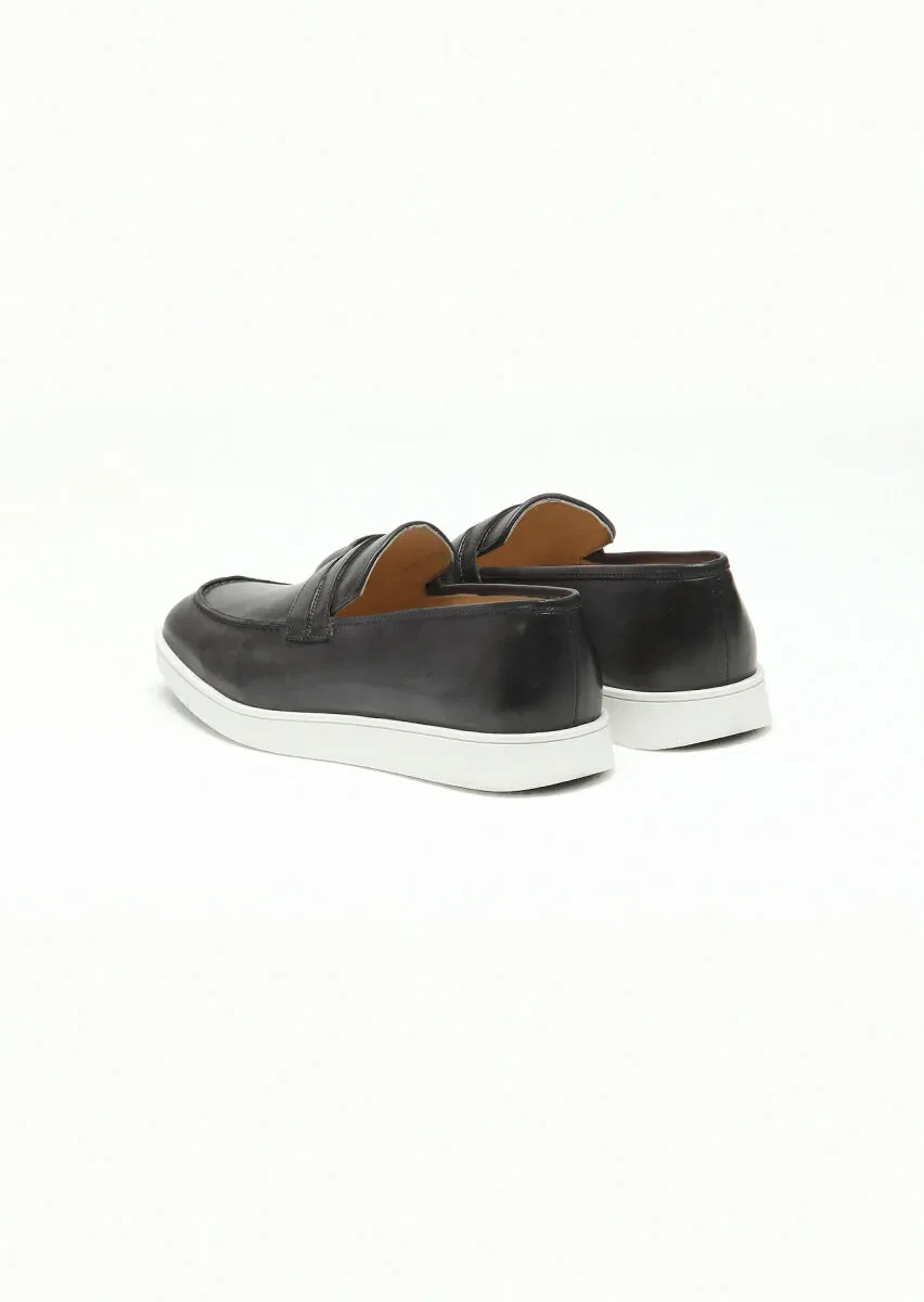 Hard Coal Leather Casual Loafer - 4