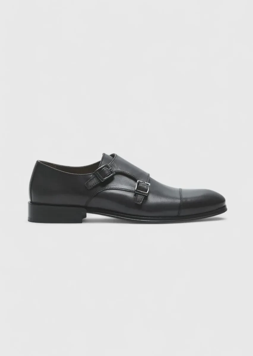 Hard Coal Leather Classical Shoes - 1