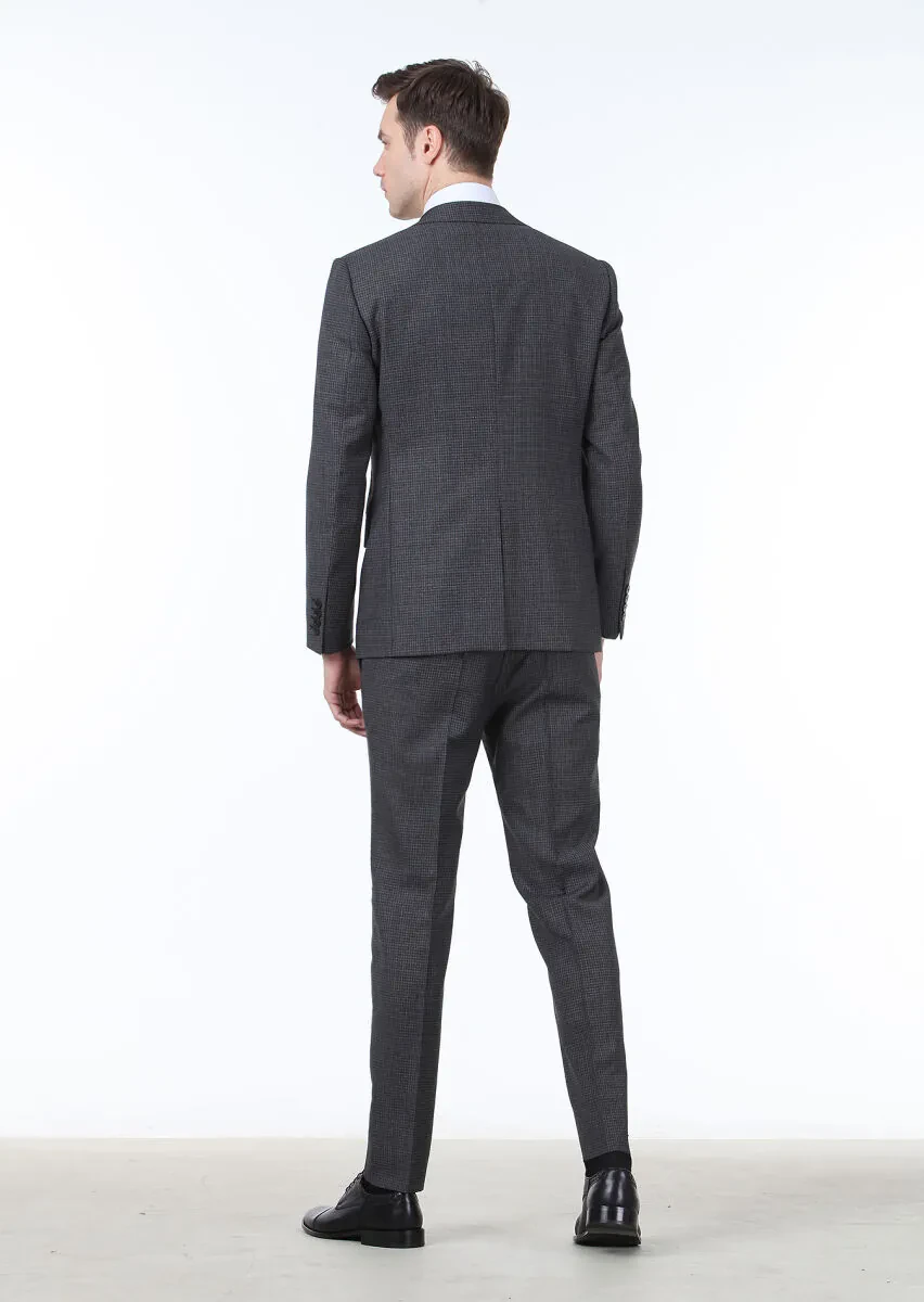 Hard Coal Micro Modern Fit 100% Wool Suit - 4