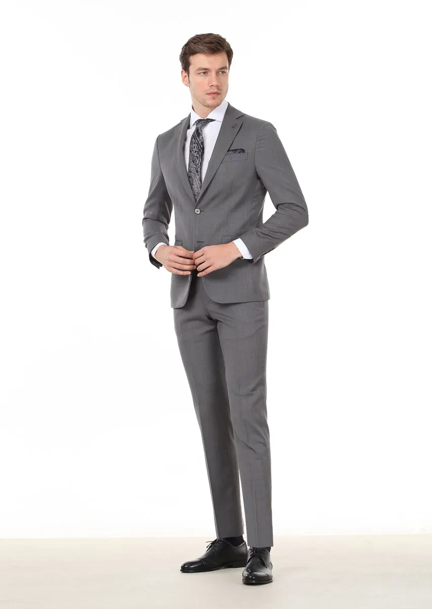 Hard Coal Micro Modern Fit 100% Wool Suit - 3