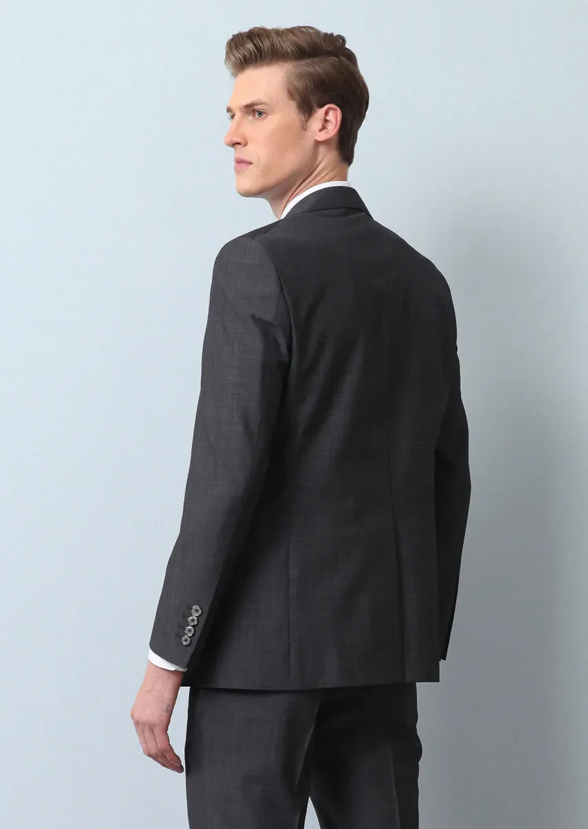 Hard Coal Micro Modern Fit 100% Wool Suit - 5