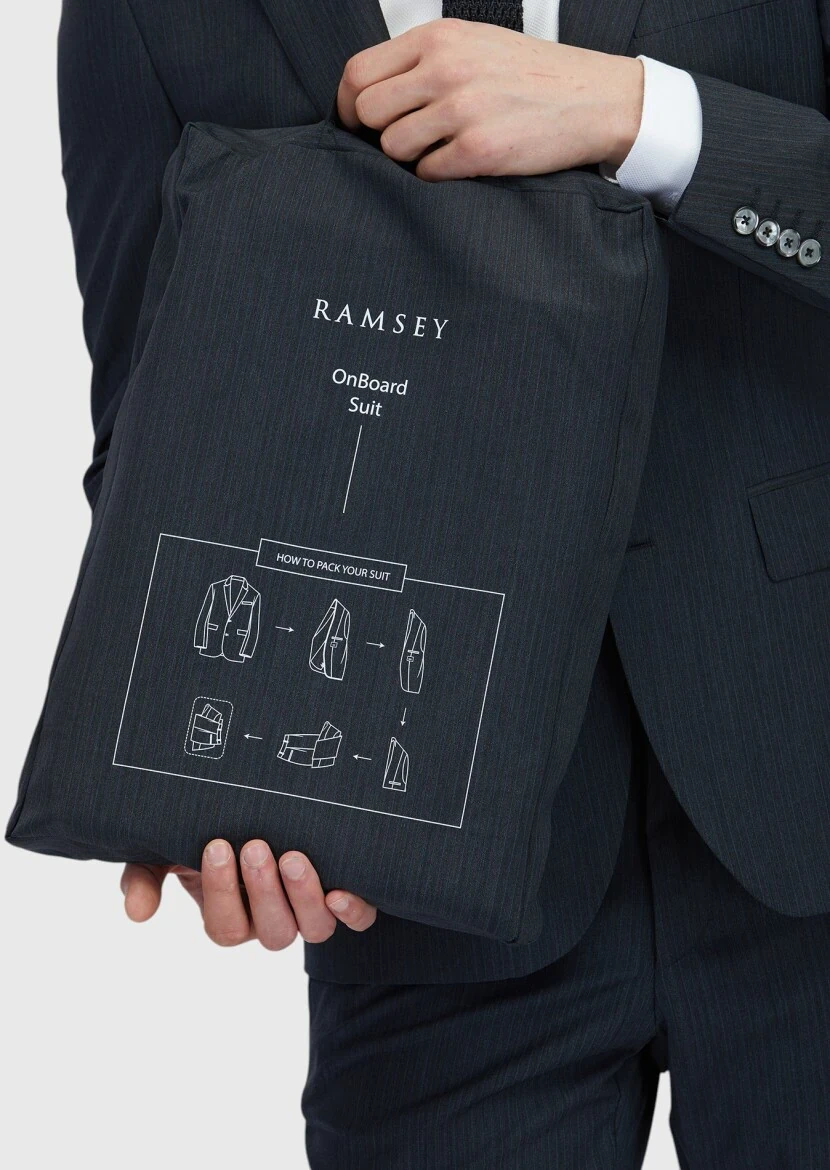 Hard Coal Micro Modern Fit Wool Blended Suit - 6