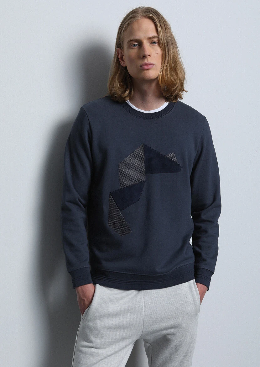 Hard Coal Patterned Sweatshirt - 1