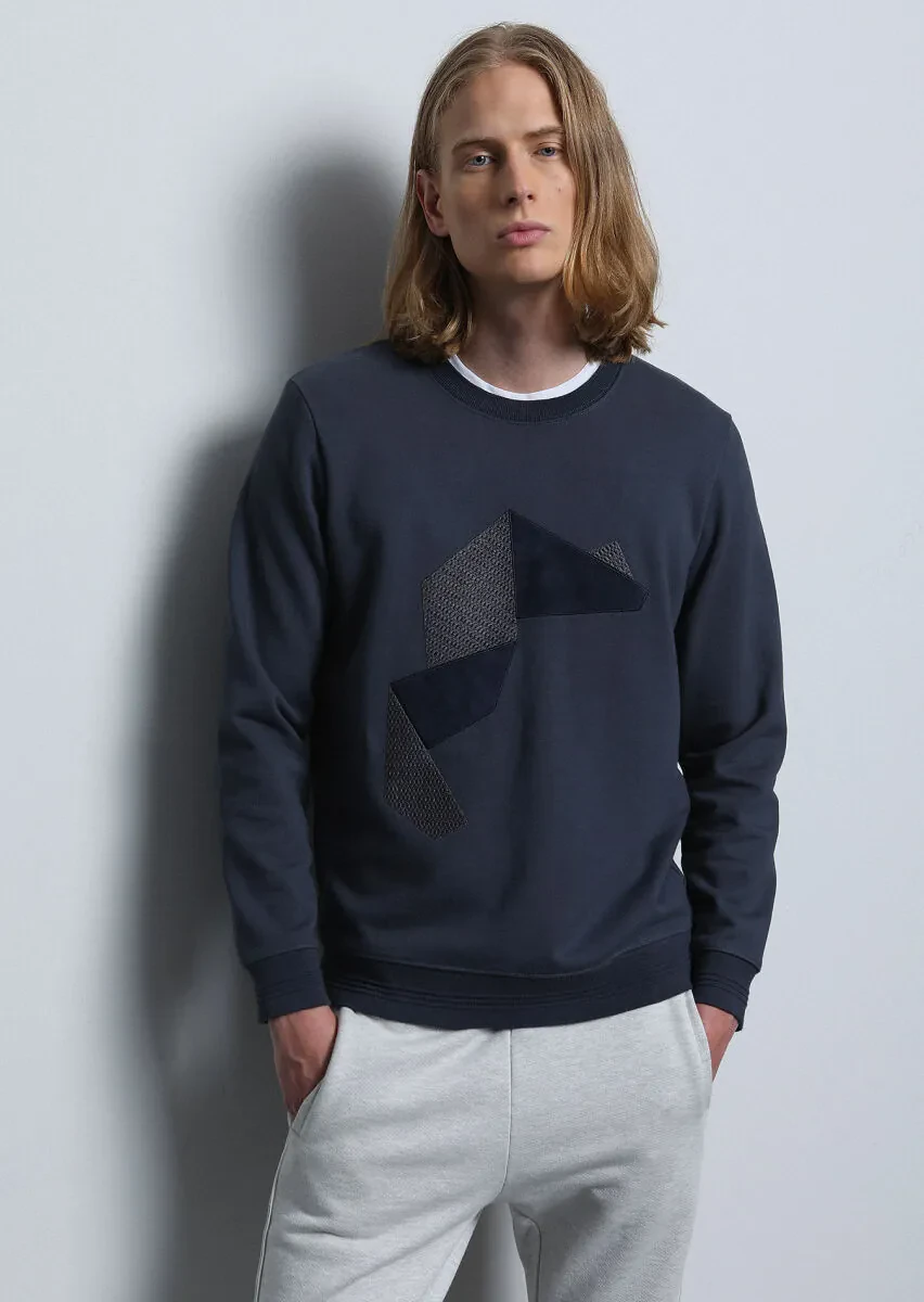 Hard Coal Patterned Sweatshirt - 1