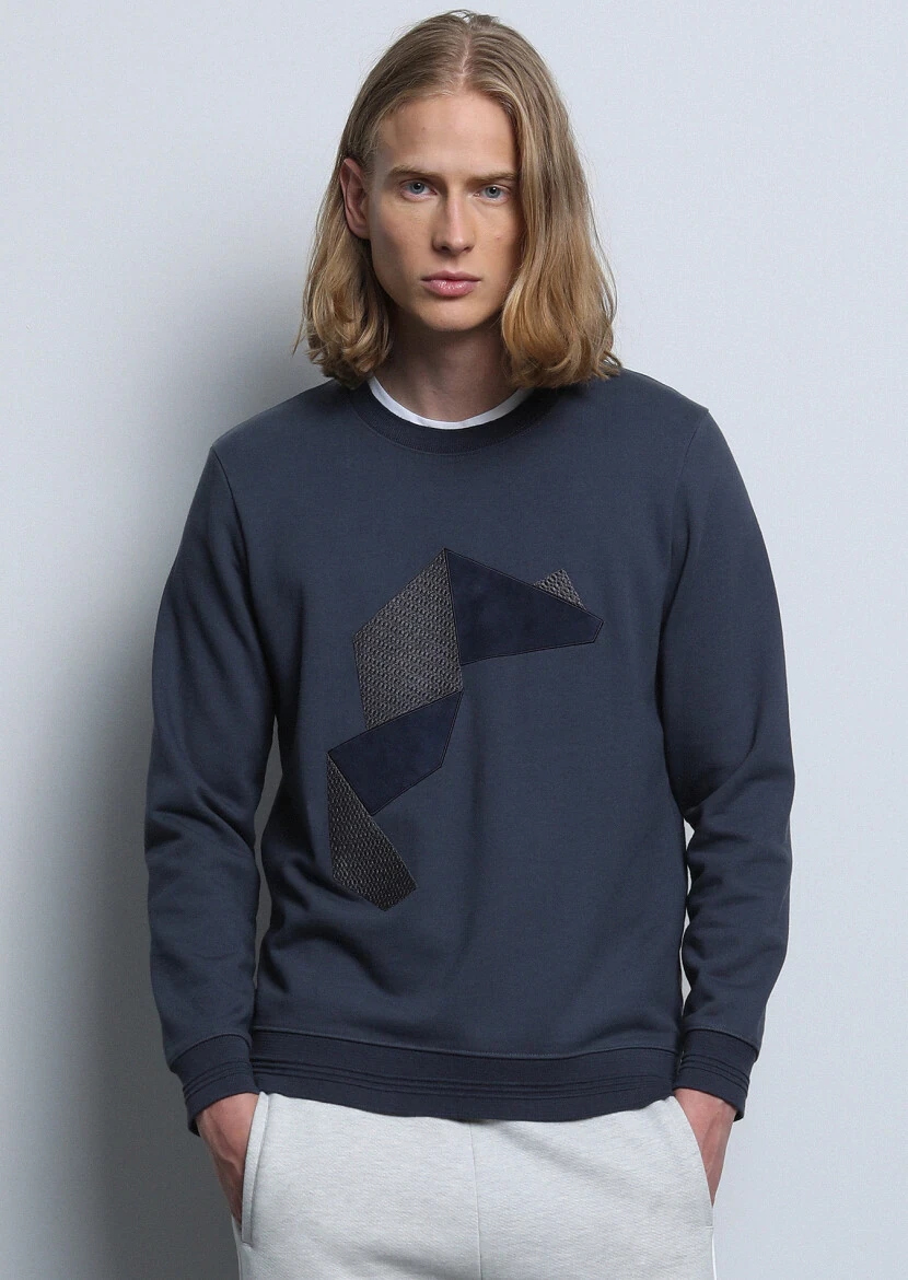 Hard Coal Patterned Sweatshirt - 4