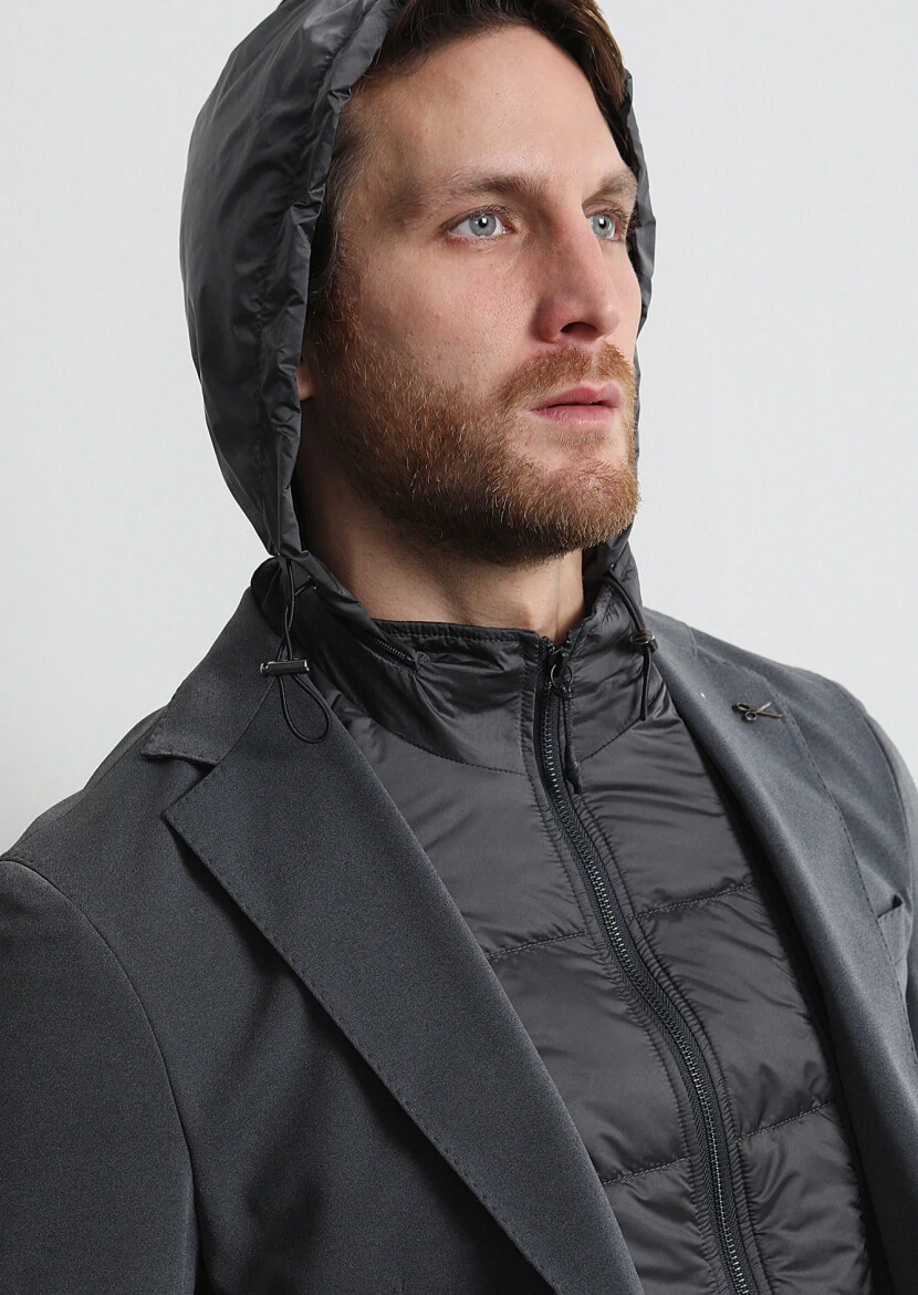 Hard Coal Plain Comfort Fit Suit - 3