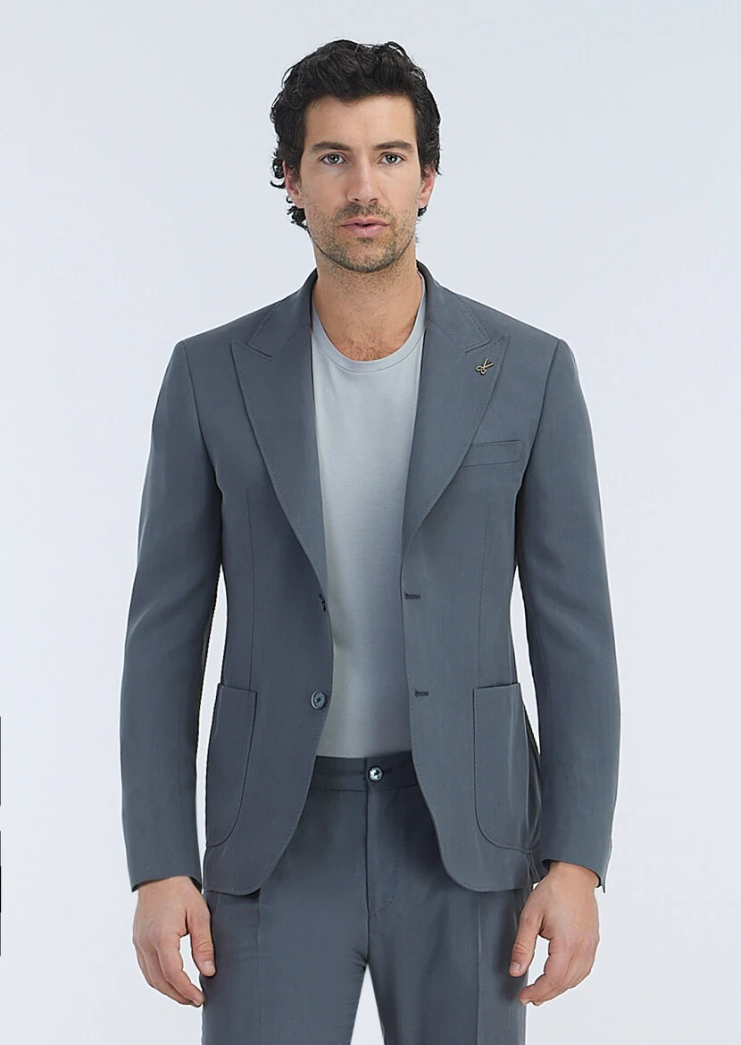 Hard Coal Plain Crew Neck 100% Cotton T-Shirt - 3