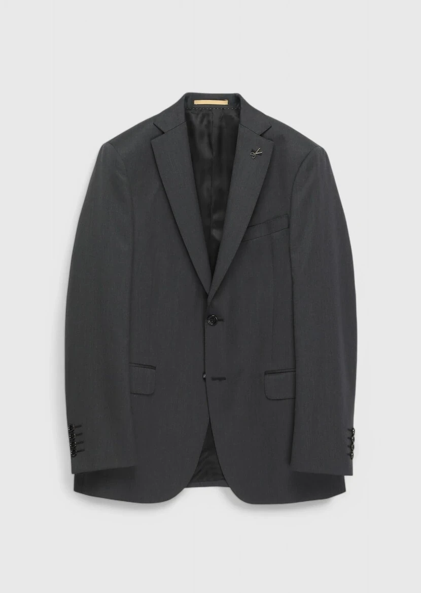 Hard Coal Plain Regular Fit 100% Wool Suit - RAMSEY