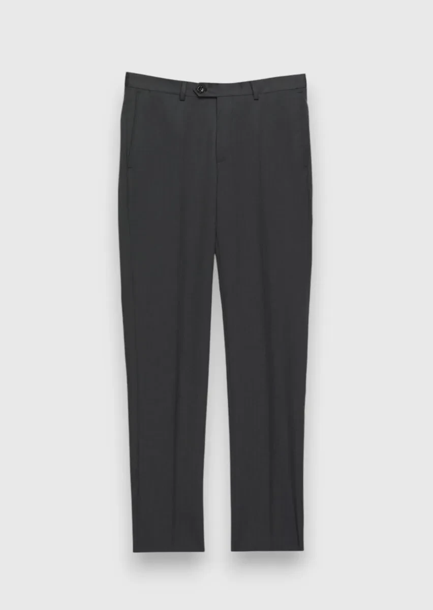 Hard Coal Plain Regular Fit 100% Wool Suit - 2