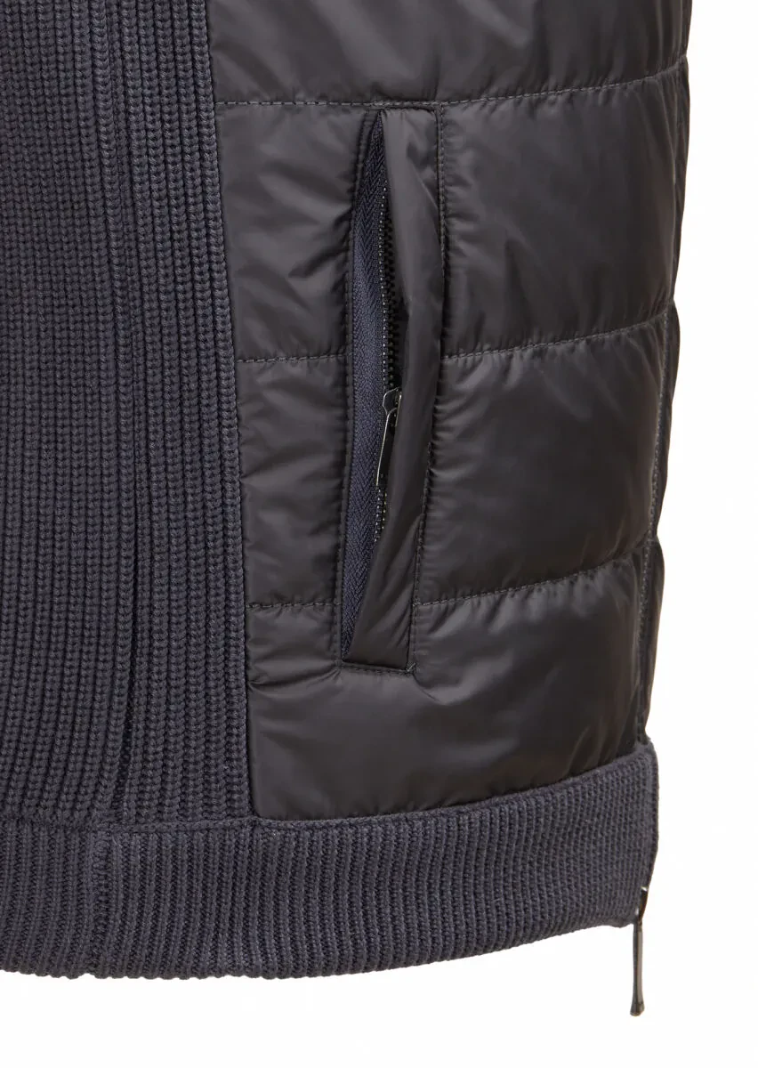 Hard Coal Regular Fit Mock-Turtleneck Casual Knitting Knit Vest - 3