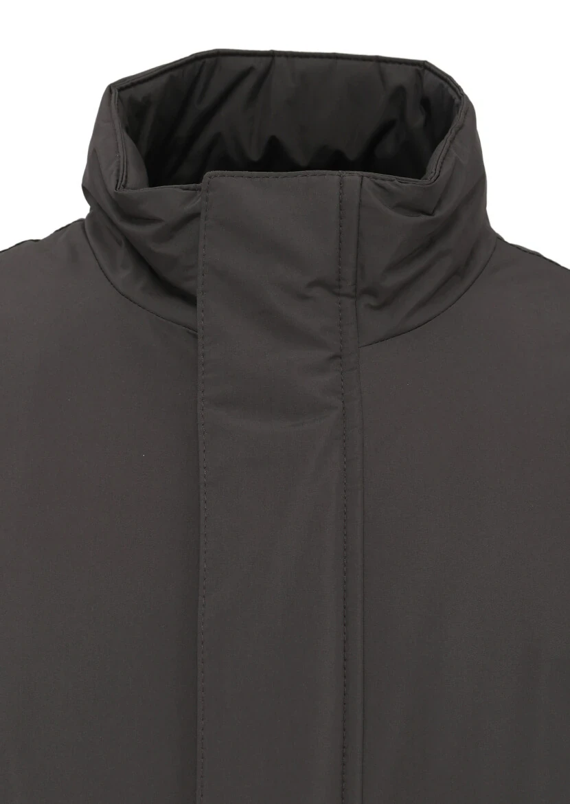 Hard Coal Regular Fit Turtleneck Casual Weaving Coat 