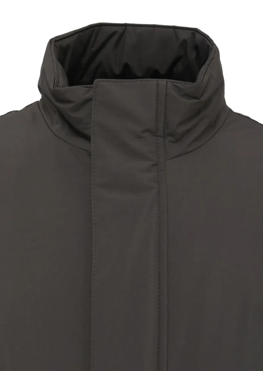 Hard Coal Regular Fit Turtleneck Casual Weaving Coat - 2