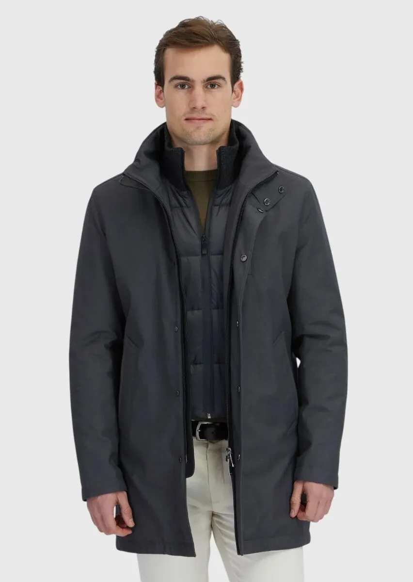 Hard Coal Regular Fit Turtleneck Casual Weaving Coat - 3