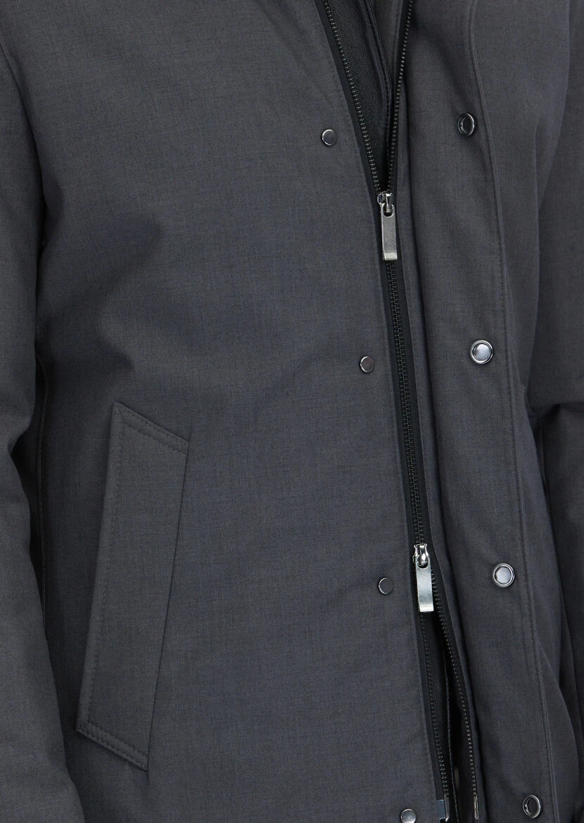 Hard Coal Regular Fit Turtleneck Casual Weaving Coat - 8