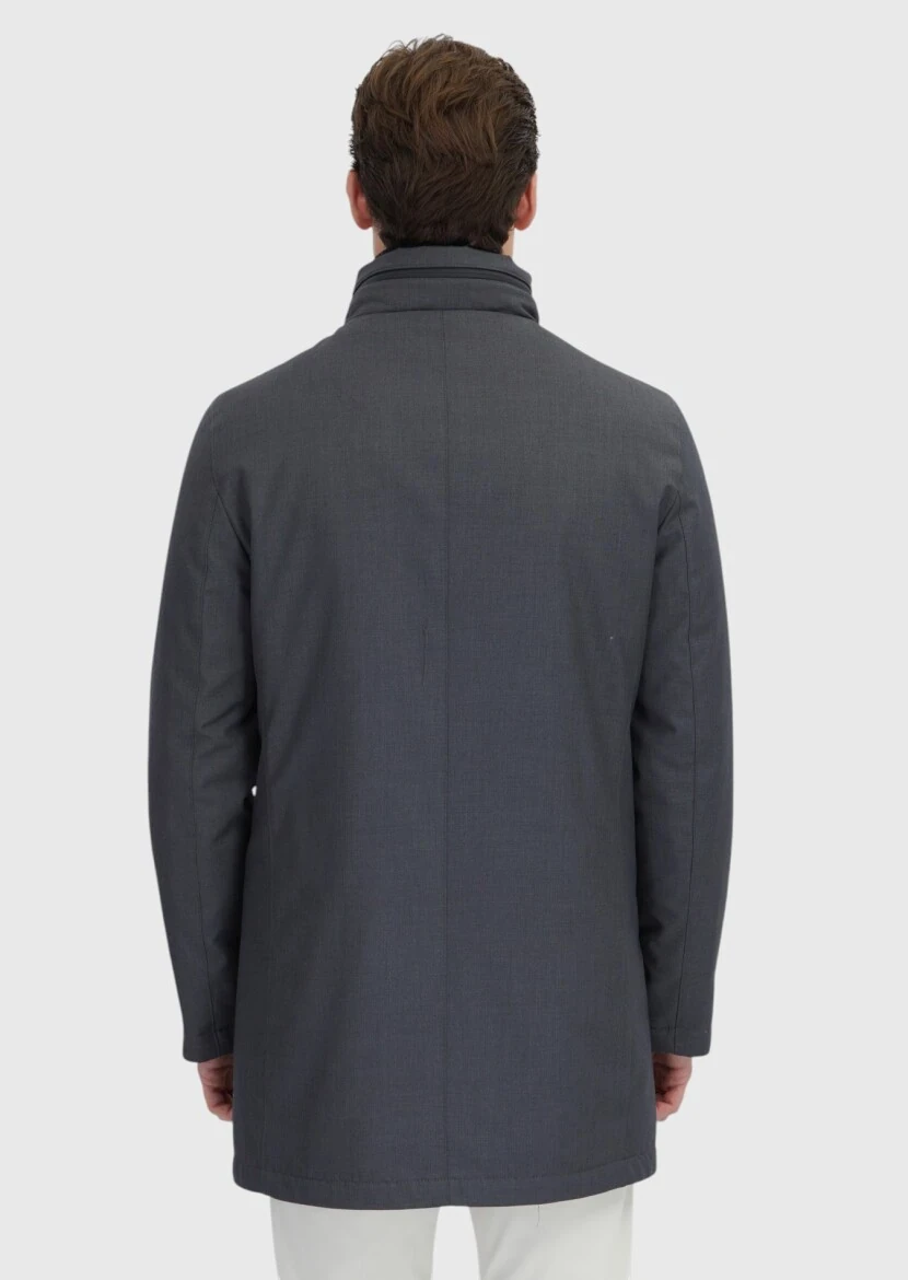 Hard Coal Regular Fit Turtleneck Casual Weaving Coat - 9