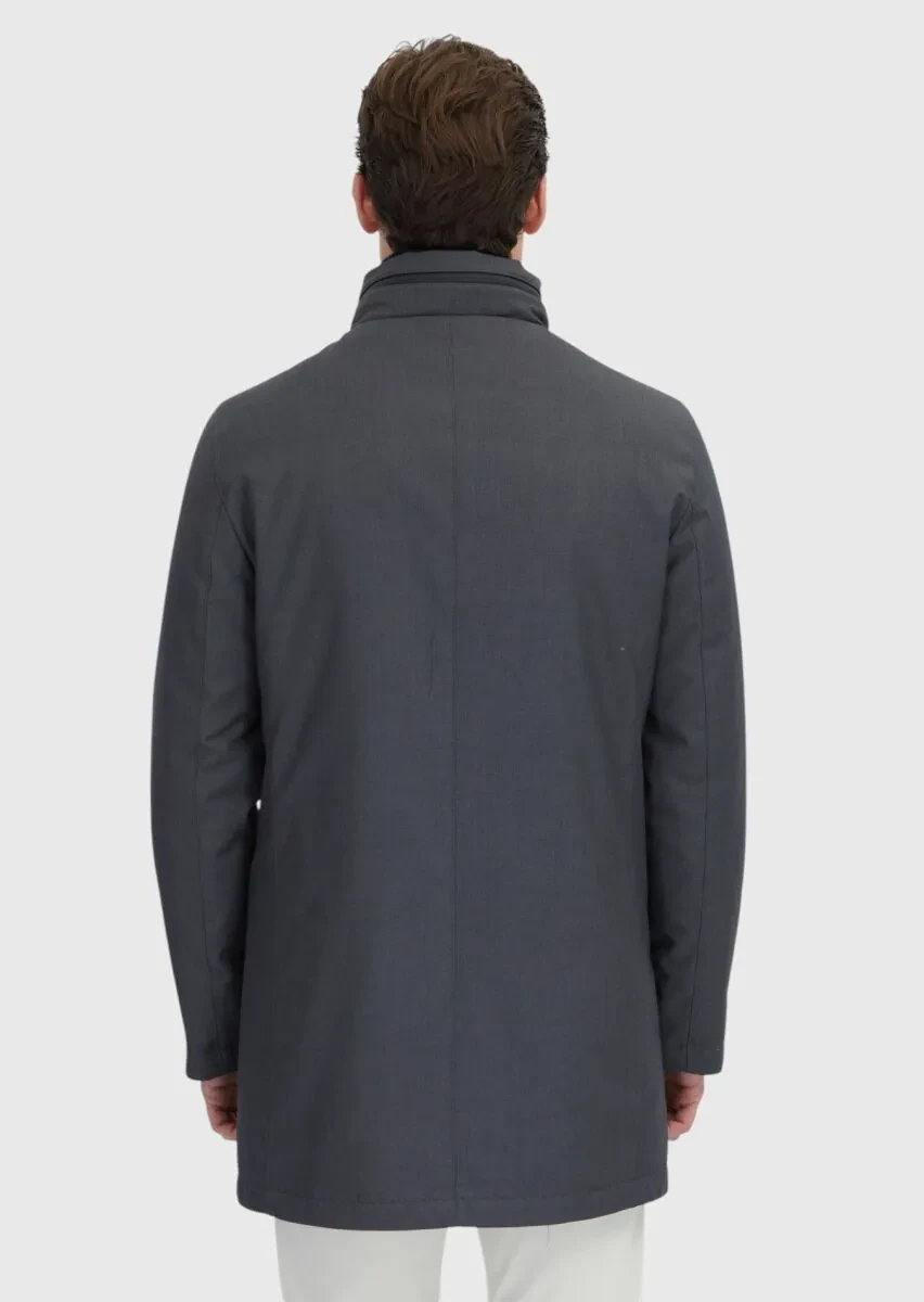 Hard Coal Regular Fit Turtleneck Casual Weaving Coat - 9