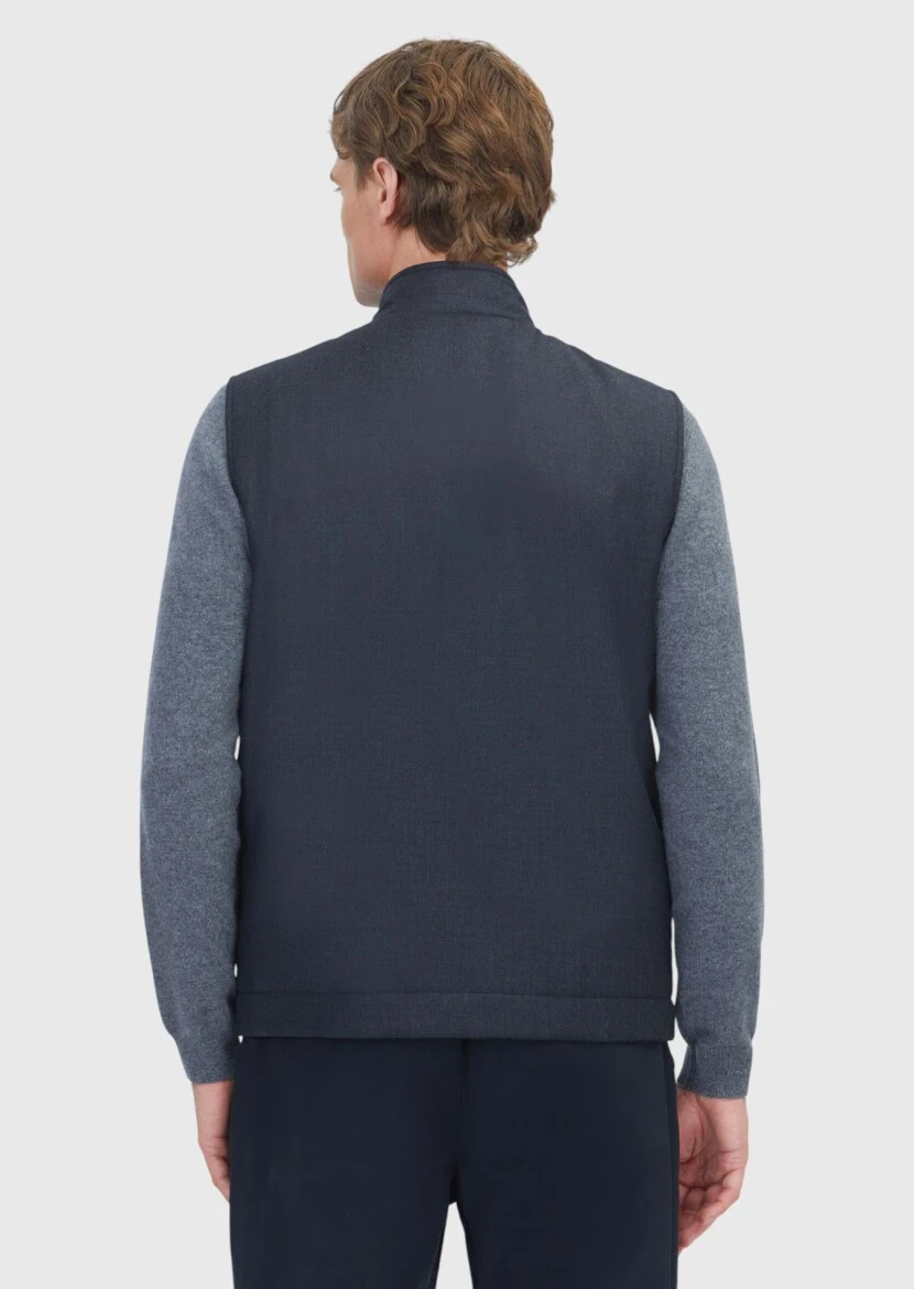 Hard Coal Regular Fit Turtleneck Casual Weaving Puffer Vest - 5