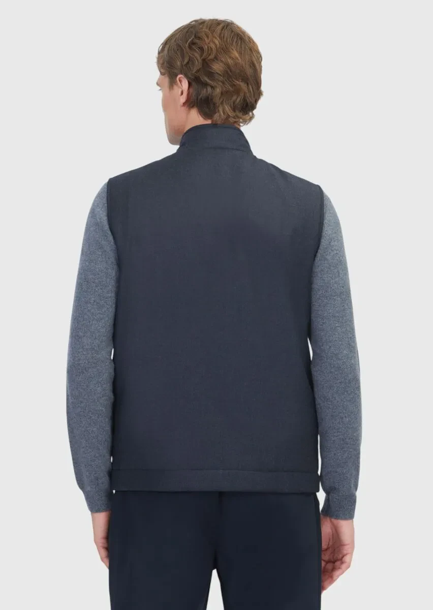 Hard Coal Regular Fit Turtleneck Casual Weaving Puffer Vest - 5