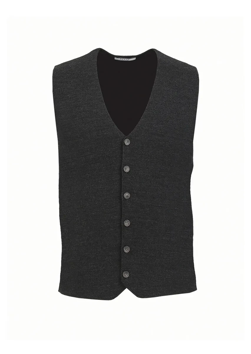 Hard Coal Regular Fit V-Neck Casual Knitting Knit Vest - 6