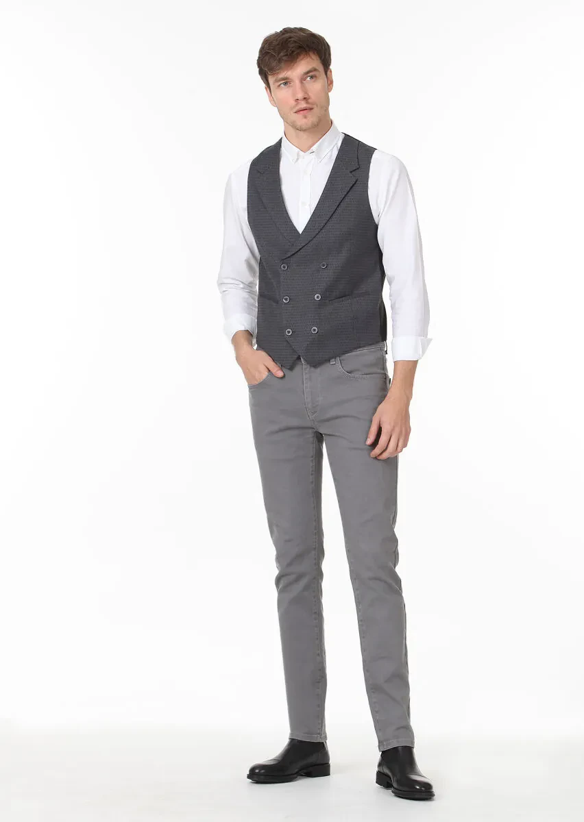 Hard Coal Slim Fit Butterfly Collar Casual Waistcoat - 3