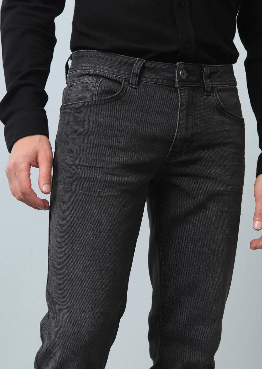 Hard Coal Slim Fit Denim Cotton Blended Trousers - 2