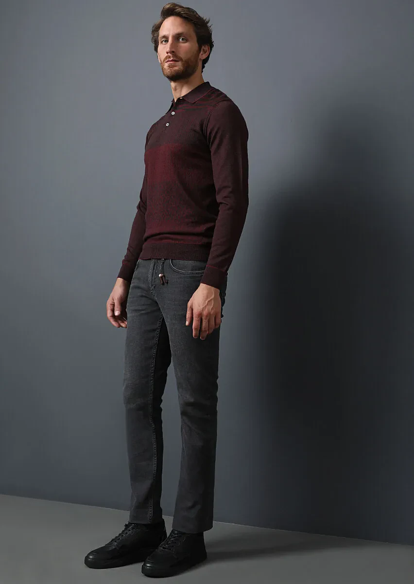 Hard Coal Slim Fit Denim Cotton Blended Trousers - 2