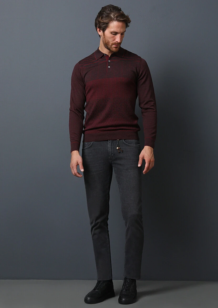 Hard Coal Slim Fit Denim Cotton Blended Trousers - 4