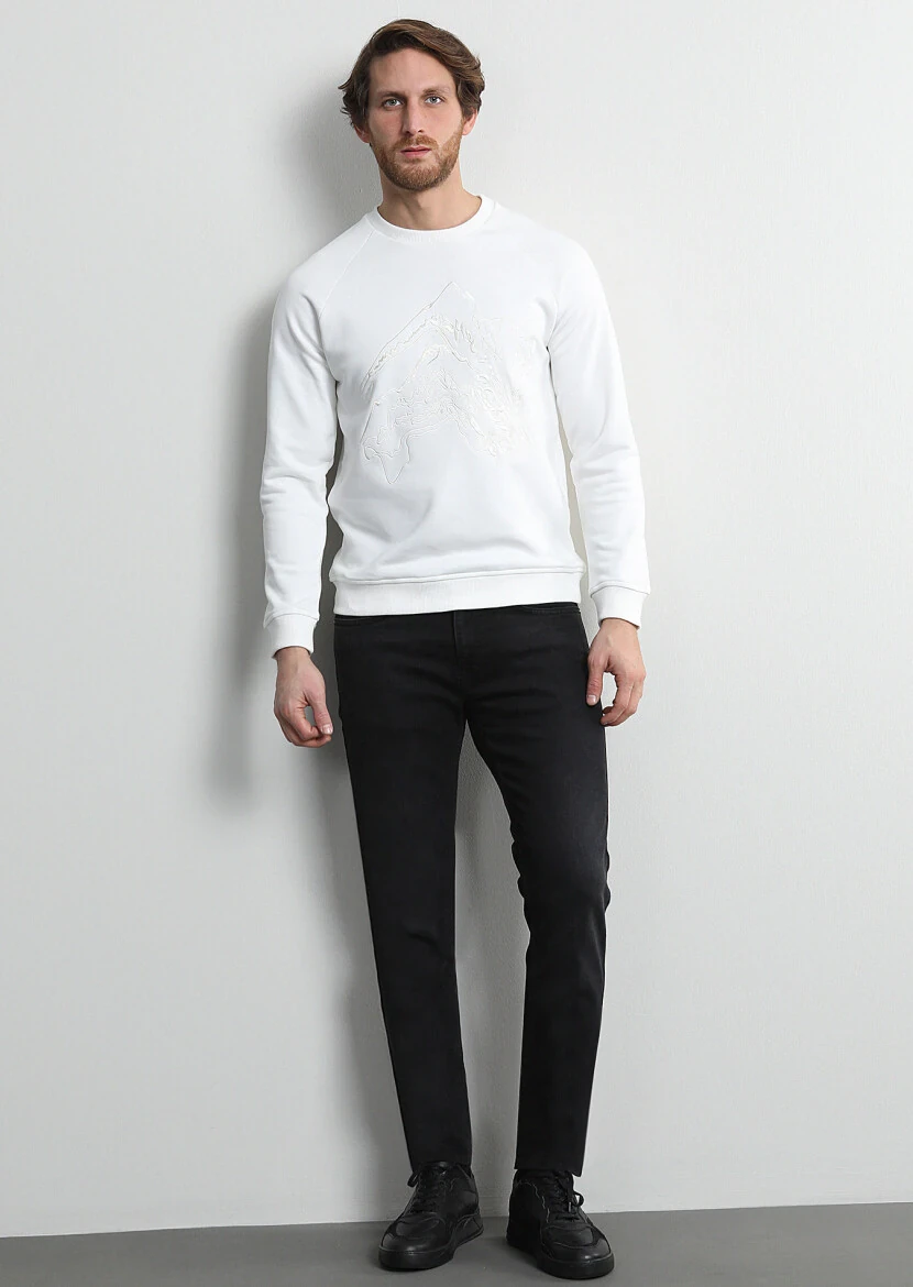 Hard Coal Slim Fit Denim Cotton Blended Trousers - 1