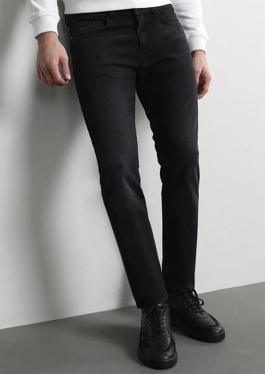 Hard Coal Slim Fit Denim Cotton Blended Trousers - 3