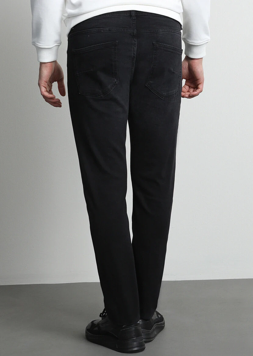 Hard Coal Slim Fit Denim Cotton Blended Trousers - 4