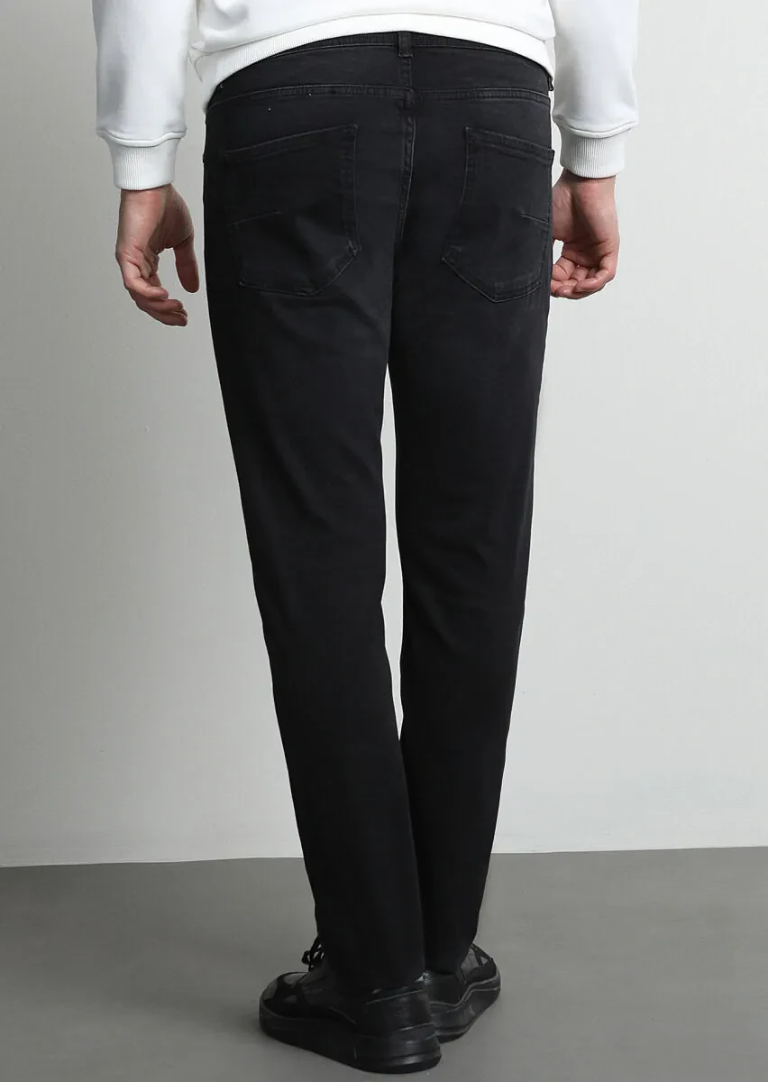 Hard Coal Slim Fit Denim Cotton Blended Trousers - 4