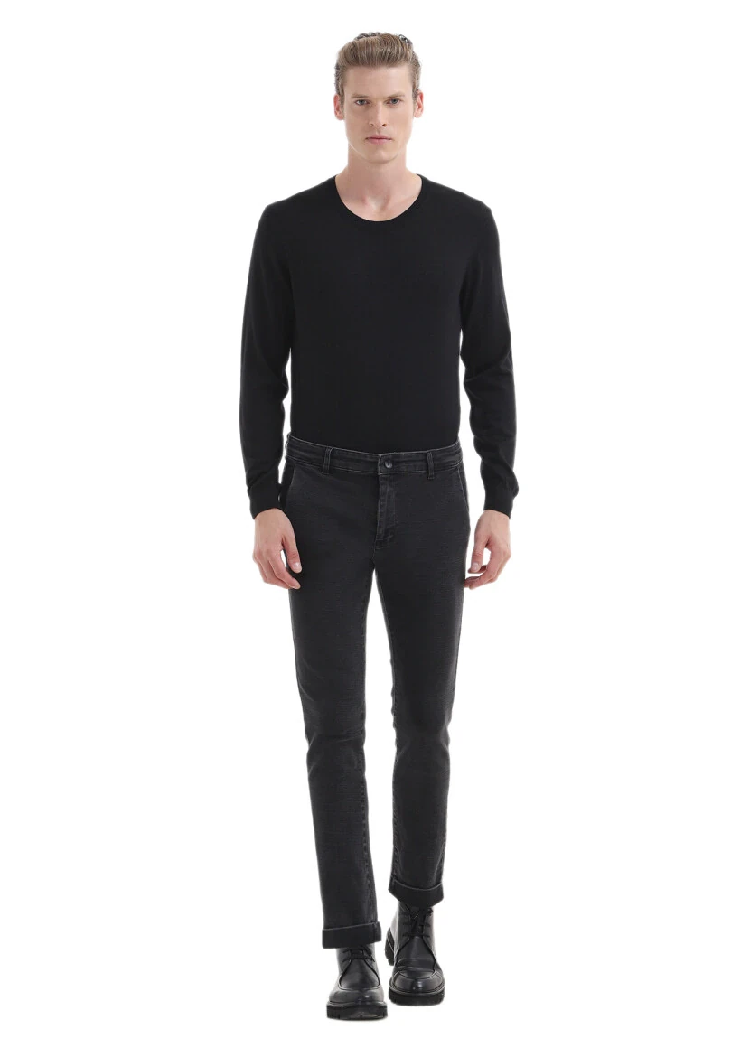 Hard Coal Slim Fit Denim Cotton Blended Trousers - RAMSEY