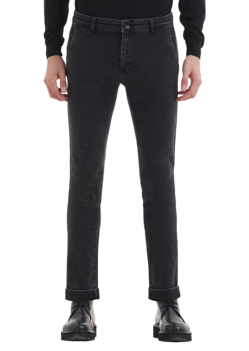Hard Coal Slim Fit Denim Cotton Blended Trousers - RAMSEY