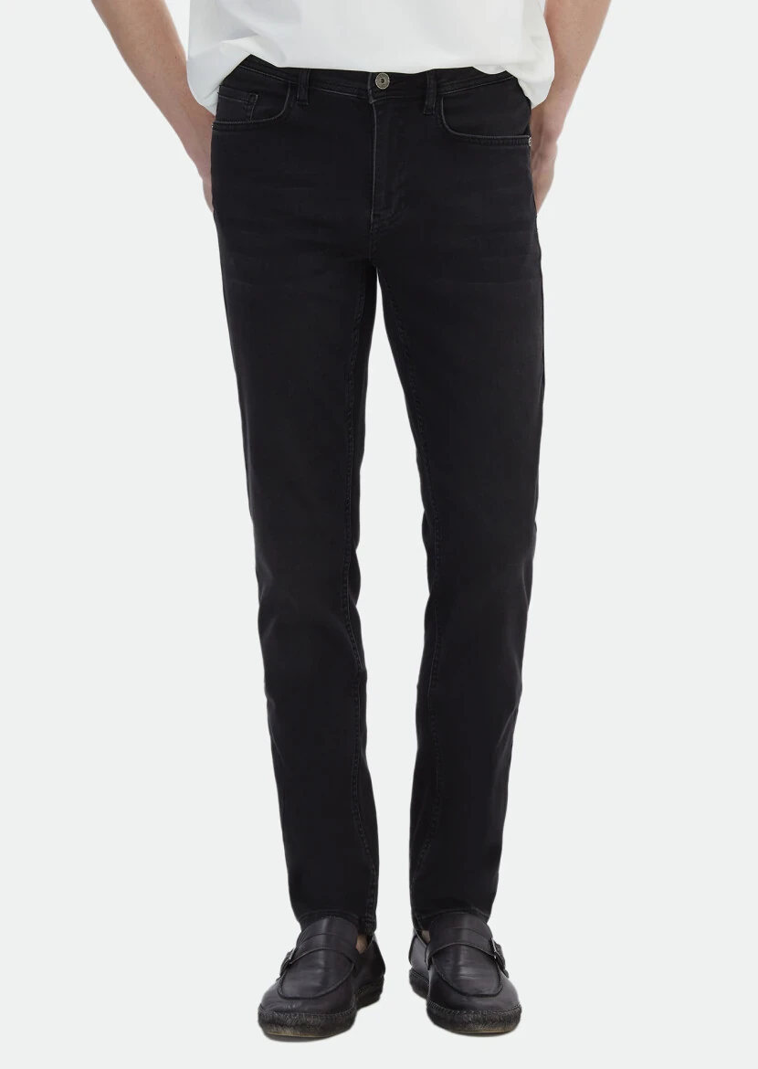 Hard Coal Slim Fit Denim Cotton Blended Trousers - RAMSEY