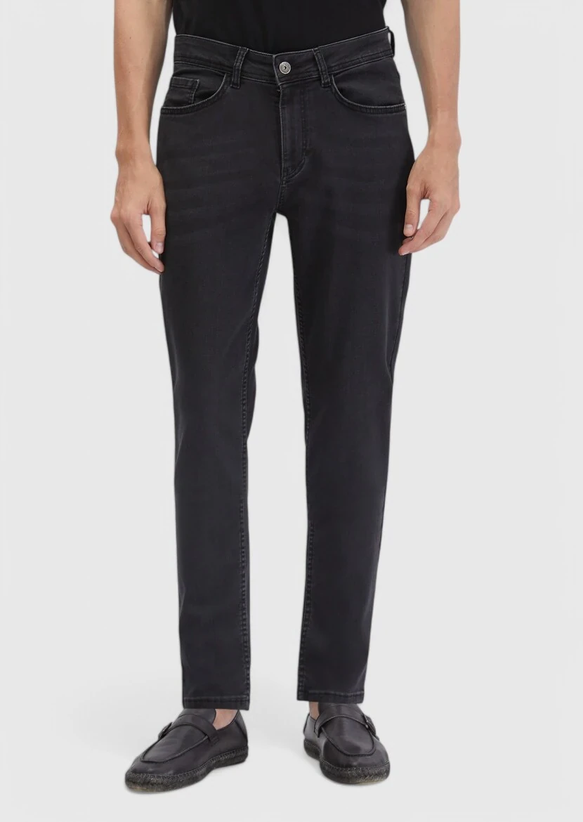 Hard Coal Slim Fit Denim Cotton Blended Trousers - RAMSEY