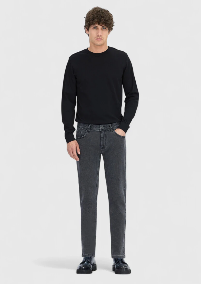 Hard Coal Slim Fit Denim Cotton Blended Trousers - RAMSEY