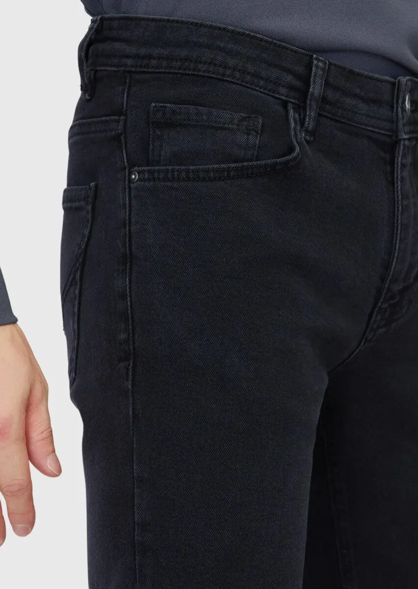 Hard Coal Slim Fit Denim Cotton Blended Trousers - 3