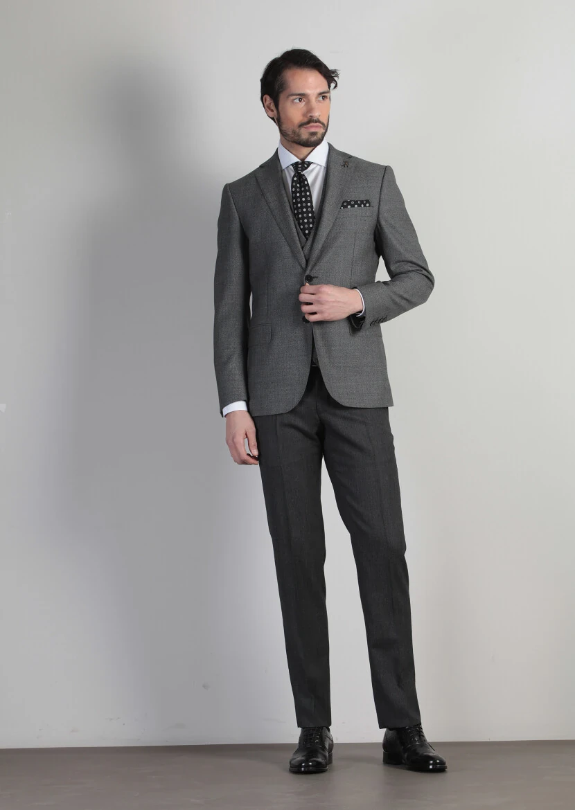 Hard Coal Suit With Waistcoat - 2