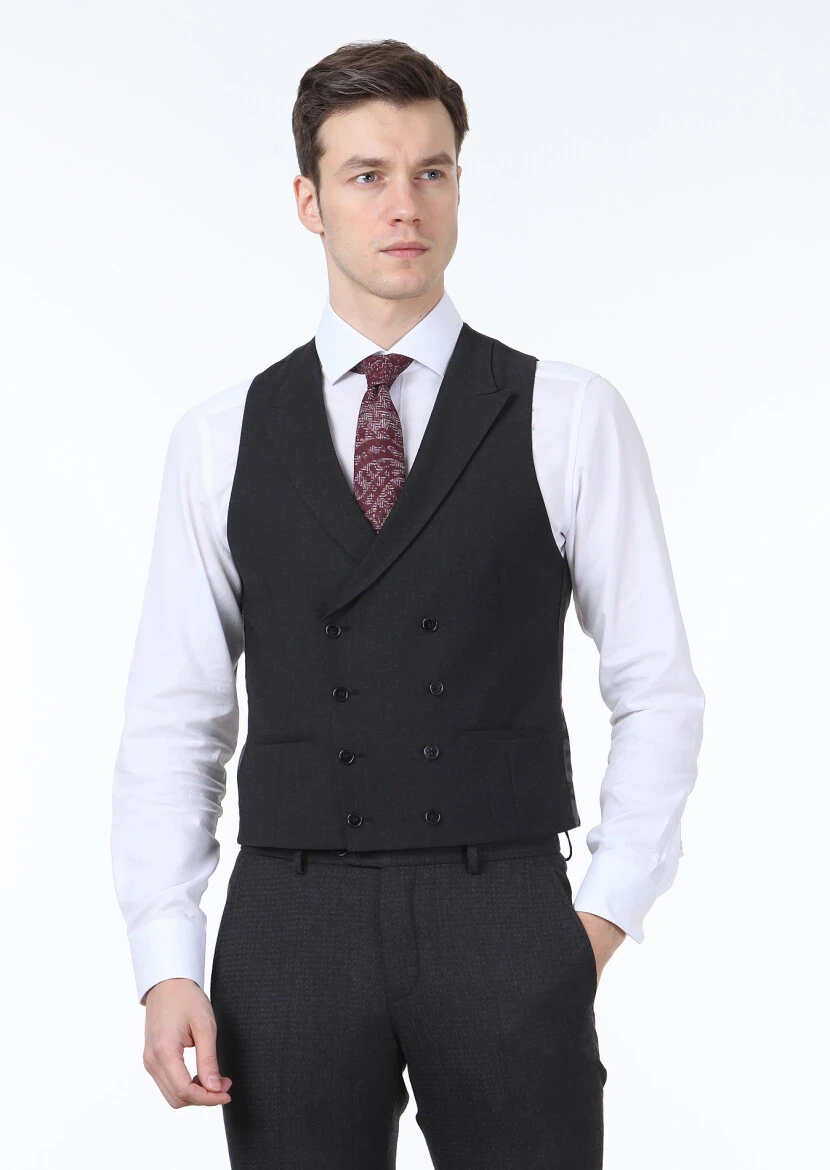 Hard Coal Suit With Waistcoat - 2