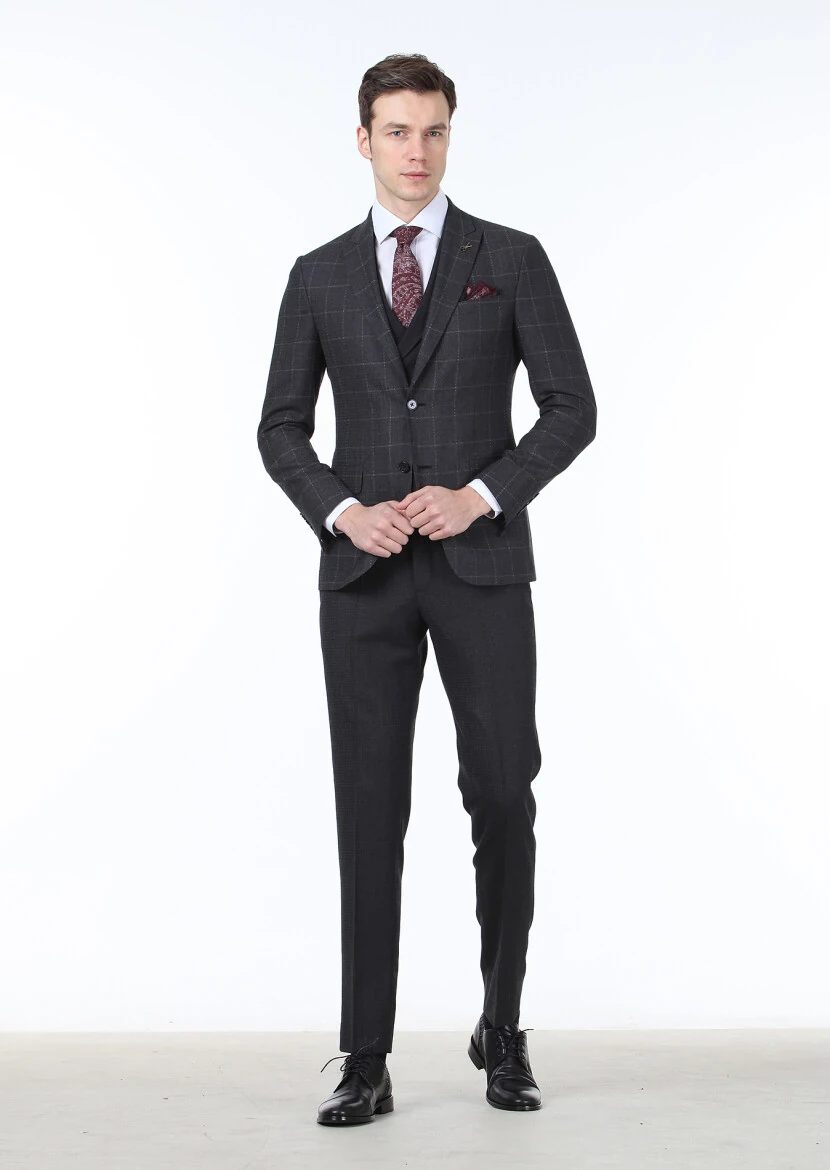 Hard Coal Suit With Waistcoat - 3