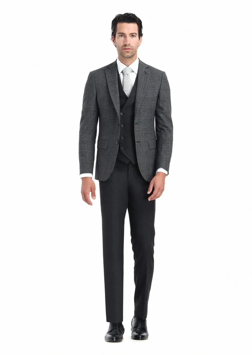 Hard Coal Suit With Waistcoat - 1