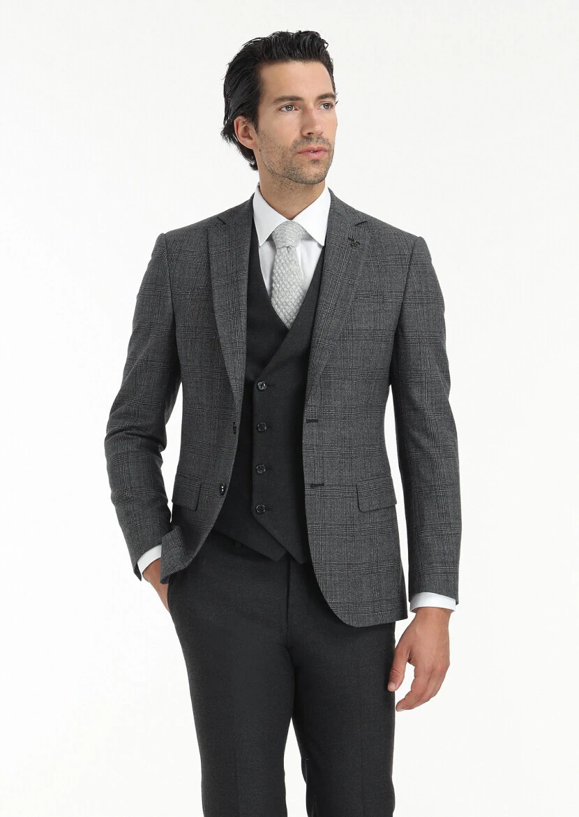 Hard Coal Suit With Waistcoat - 3