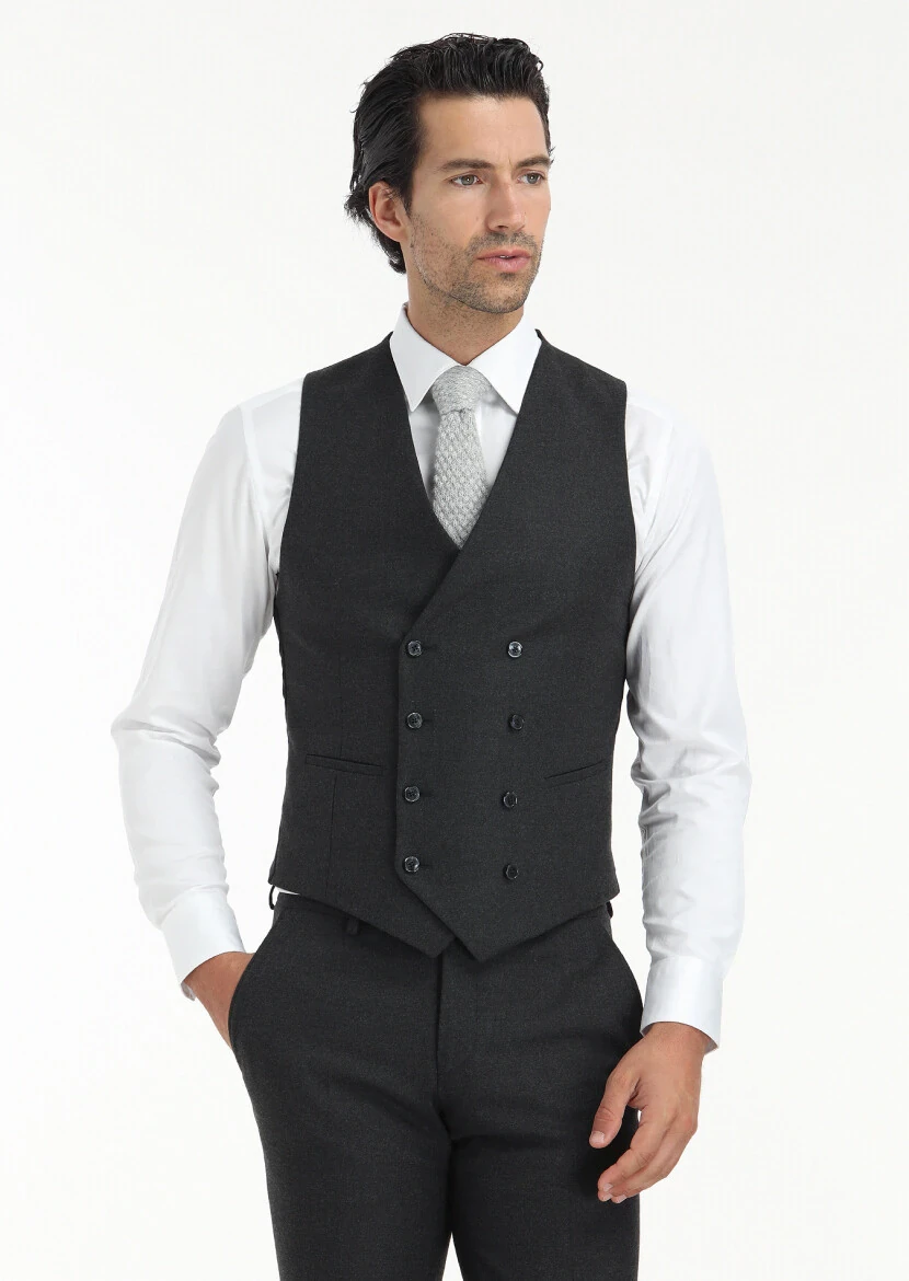 Hard Coal Suit With Waistcoat - 4