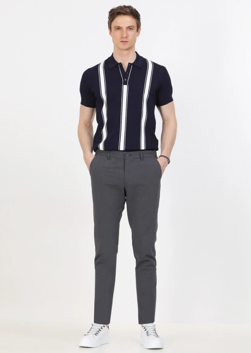 Hard Coal Weaving Jogging Fit Casual Cotton Blended Trousers - 1