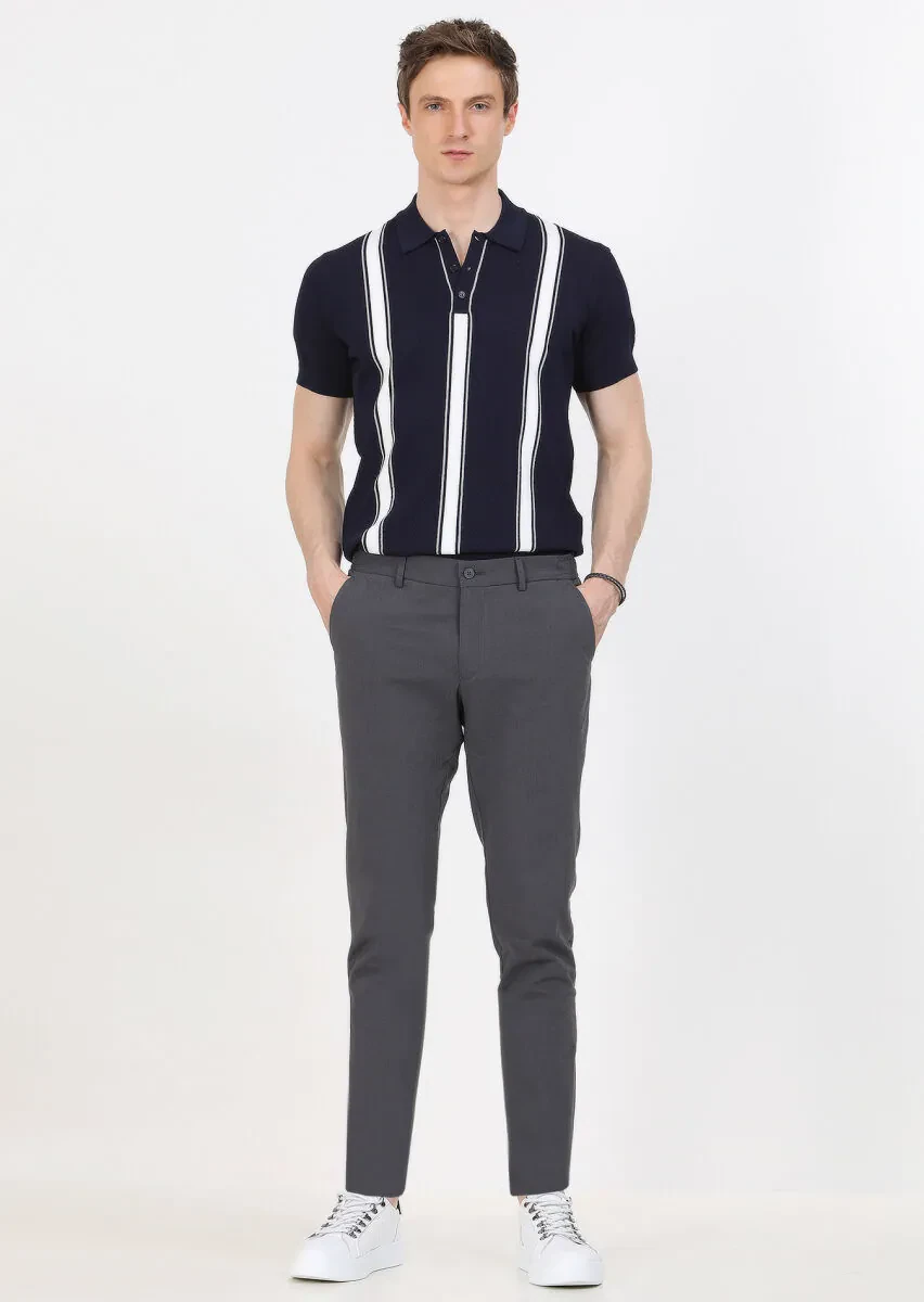 Hard Coal Weaving Jogging Fit Casual Cotton Blended Trousers - 1