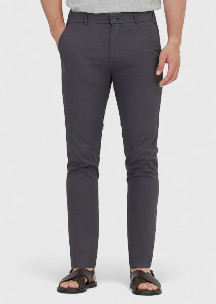 Hard Coal Weaving Jogging Fit Casual Cotton Blended Trousers - 2