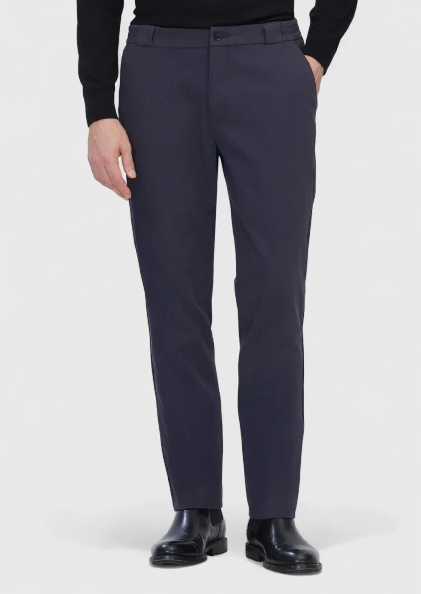 Hard Coal Weaving Jogging Fit Casual Cotton Blended Trousers - 2