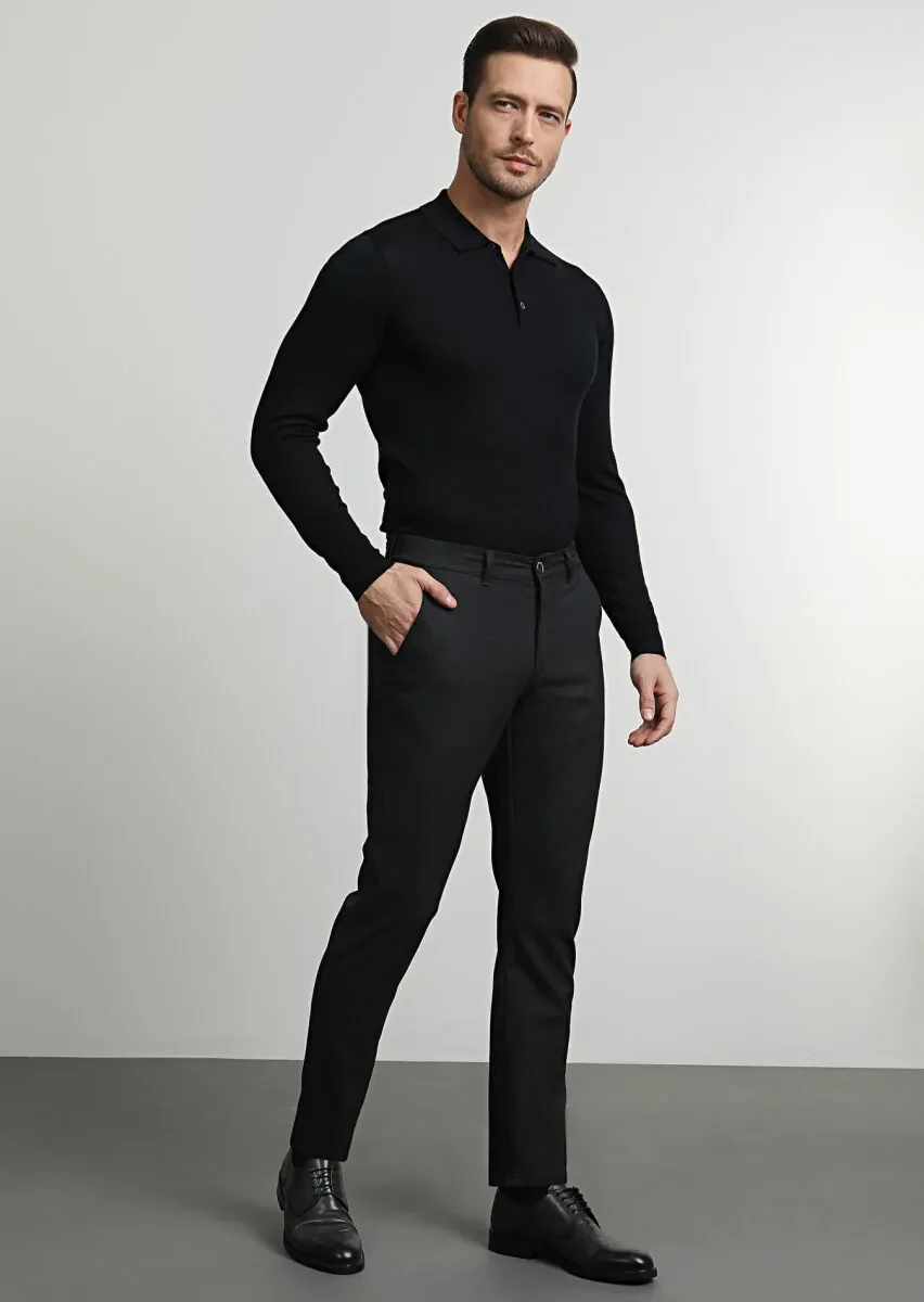 Hard Coal Weaving Jogging Fit Casual Trousers - 1